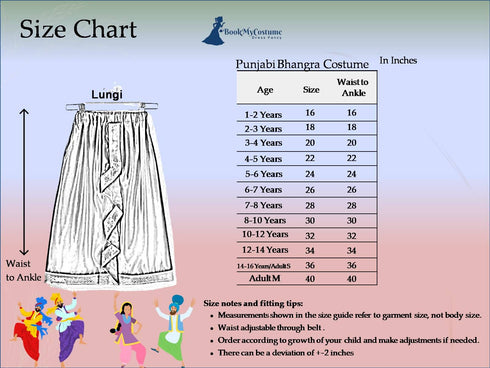 BookMyCostume Punjabi Folk Dance Costume Bhangra for Boys and Men